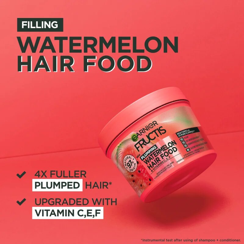 Garnier Fructis Watermelon Hair Food maska za fine in tanke lase 390 ml