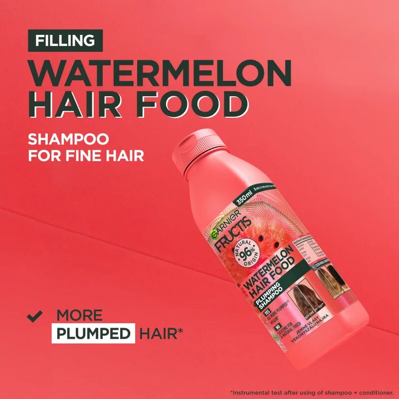 Garnier Fructis Watermelon Hair Food šampon za fine in tanke lase 350 ml