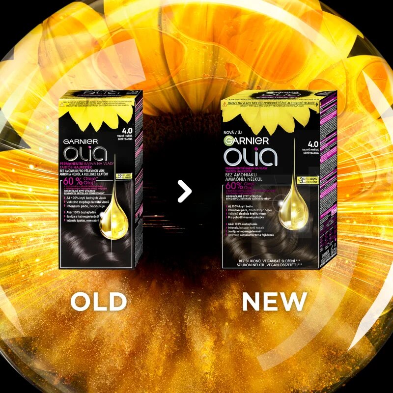 Garnier Olia Big Kit permanentna barva za lase odtenek 2.0 Black Diamond