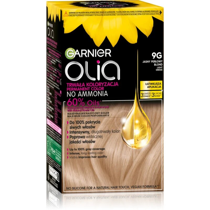 Garnier Olia Big Kit permanentna barva za lase odtenek 9G Light greige 1 kos
