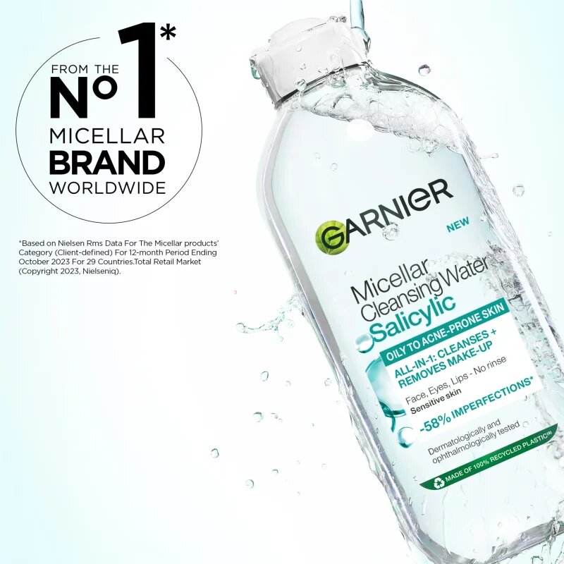Garnier Salicylic Micellar Cleansing Water micelarna čistilna voda s salicilno kislino 400 ml