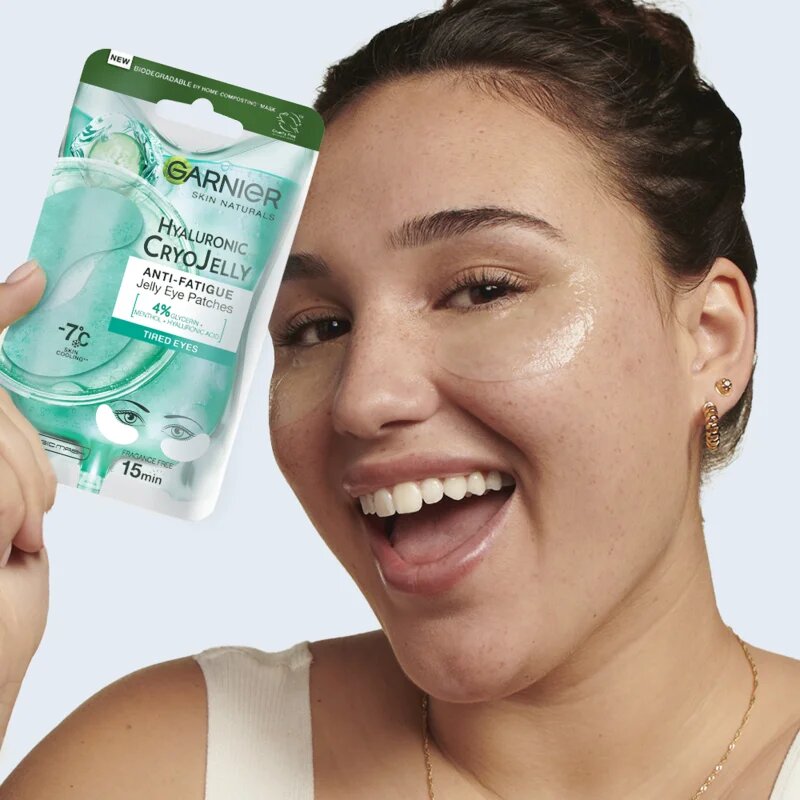 Garnier Textil Masks Cryo Jelly maska za predel okoli oči s hladilnim učinkom 5 g