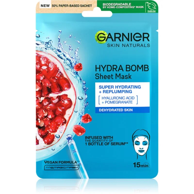 Garnier Textil Masks vlažilna tekstilna maska s hialuronsko kislino 1 kos