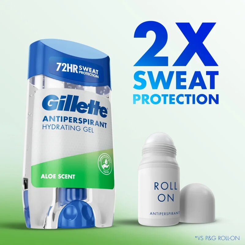 Gillette Antiperspirant Hydrating Gel Aloe Scent antiperspirant gel z vlažilnim učinkom za moške 70 ml