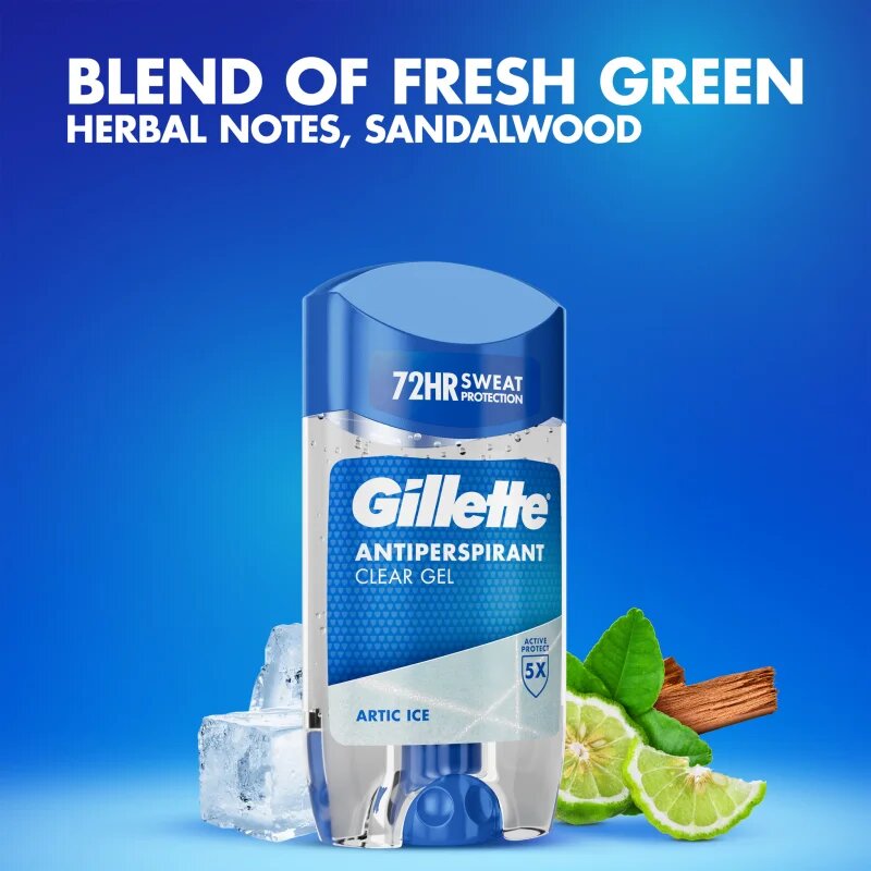 Gillette Arctic Ice antiperspirant gel za moške 70 ml