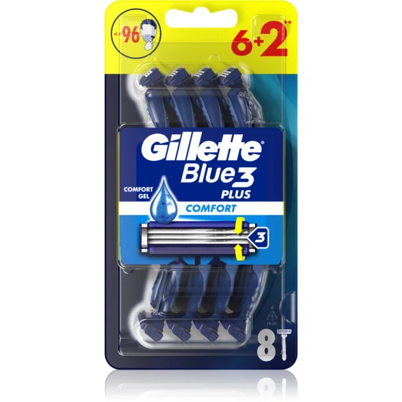Gillette Blue 3 Comfort brivniki za enkratno uporabo za moške 8 kos