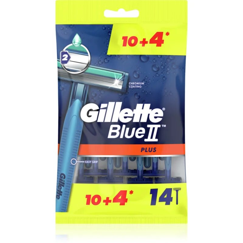 Gillette Blue II Plus brivniki za enkratno uporabo za moške 14 kos