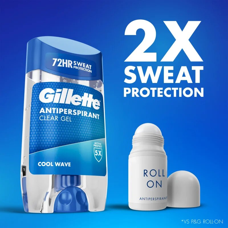Gillette Cool Wave antiperspirant gel za moške 70 ml