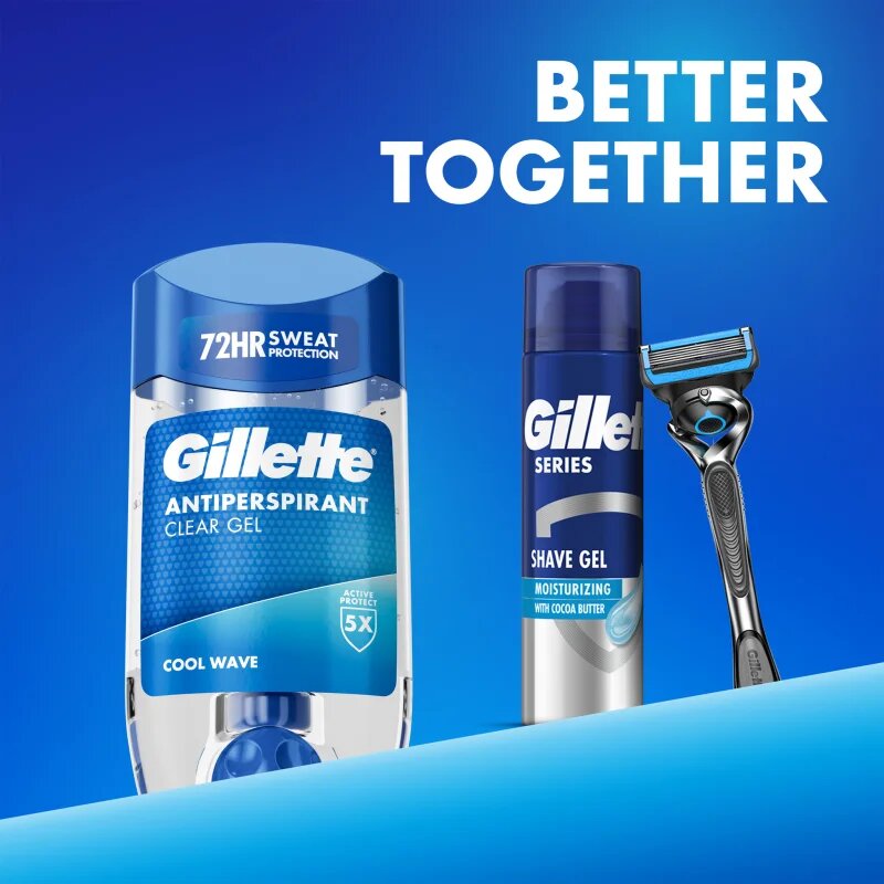 Gillette Cool Wave antiperspirant gel za moške 70 ml