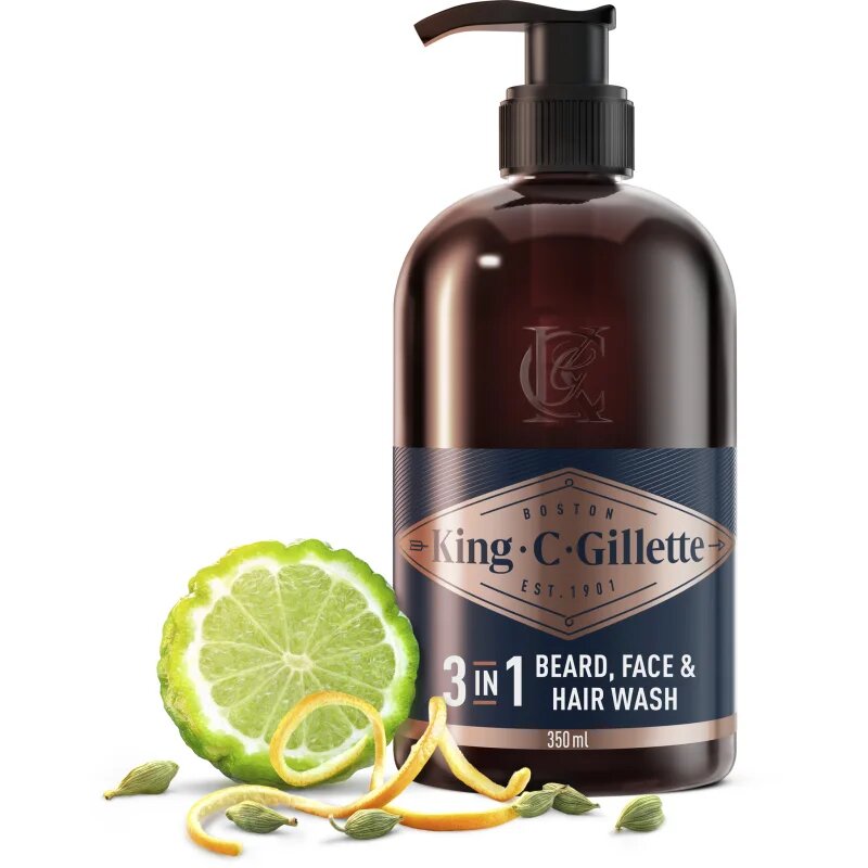 Gillette King C. Beard & Face Wash šampon za brado 350 ml