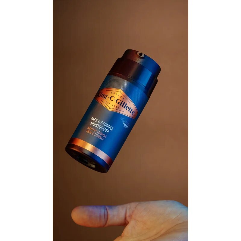 Gillette King C. Face & Stubble Moisturizer vlažilna krema za obraz in brado za moške 100 ml