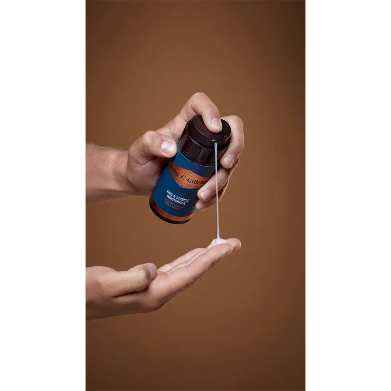 Gillette King C. Face & Stubble Moisturizer vlažilna krema za obraz in brado za moške 100 ml