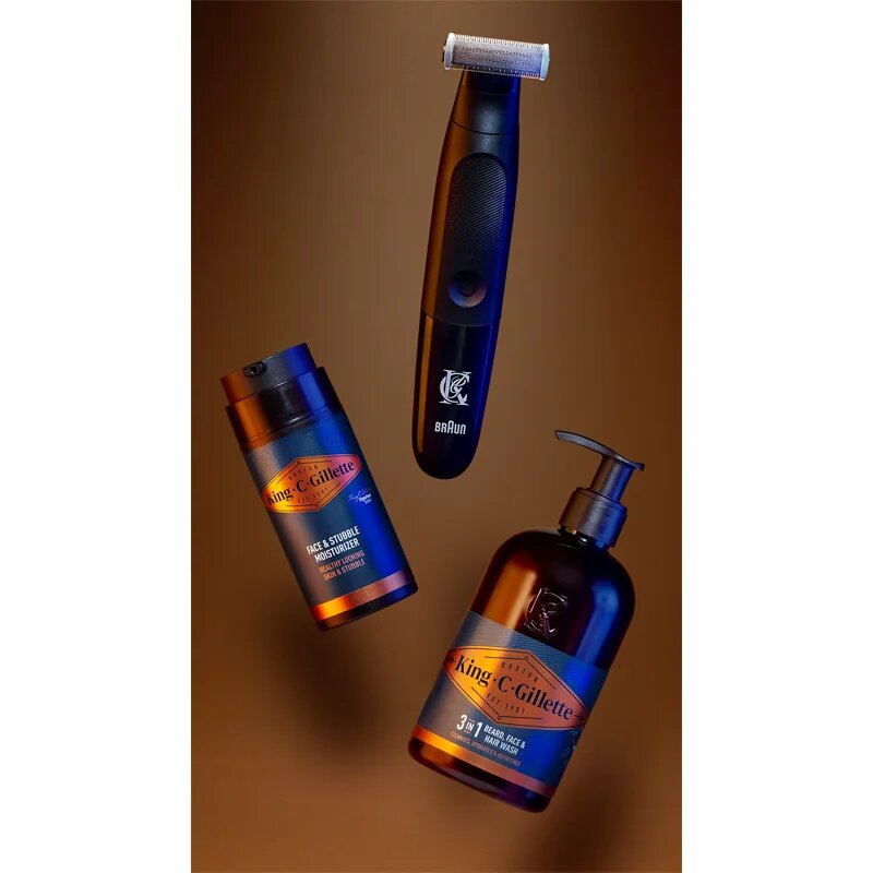 Gillette King C. Face & Stubble Moisturizer vlažilna krema za obraz in brado za moške 100 ml