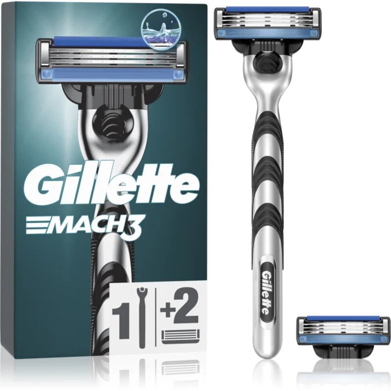 Gillette Mach3 brivnik + nadomestne britvice 2 kos