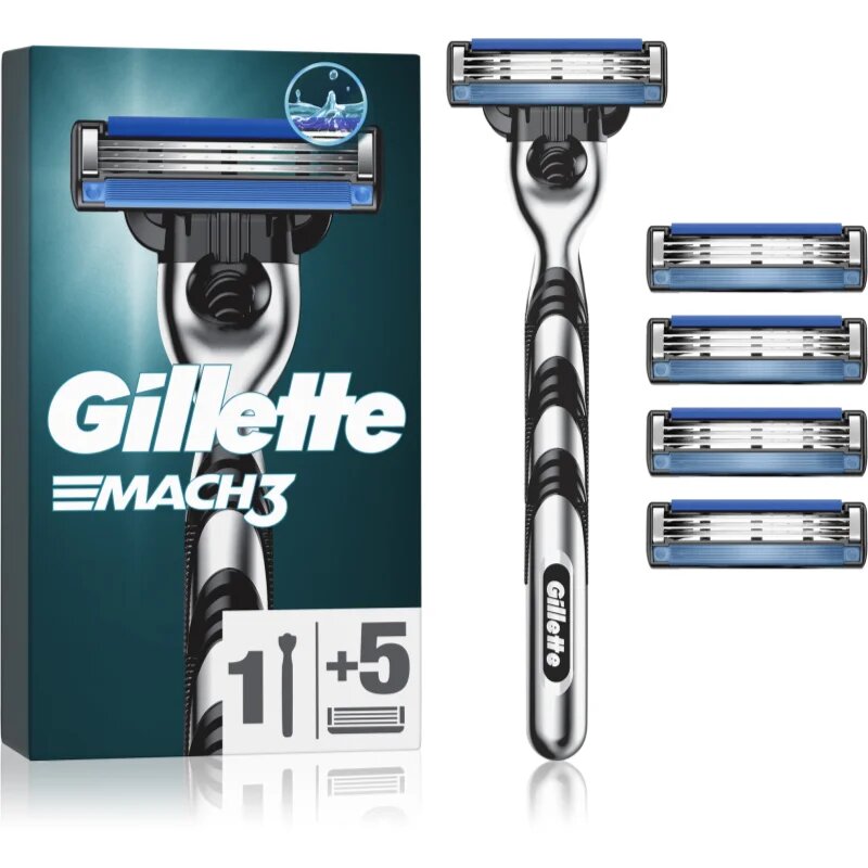 Gillette Mach3 brivnik + nadomestne britvice 5 kos