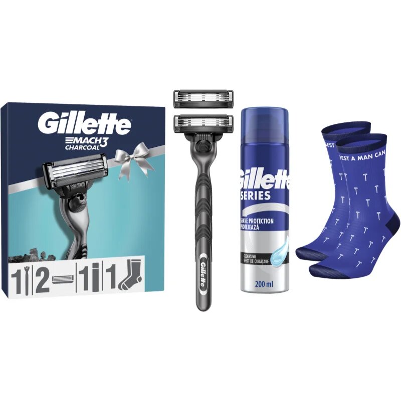 Gillette Mach3 Charcoal darilni set za moške