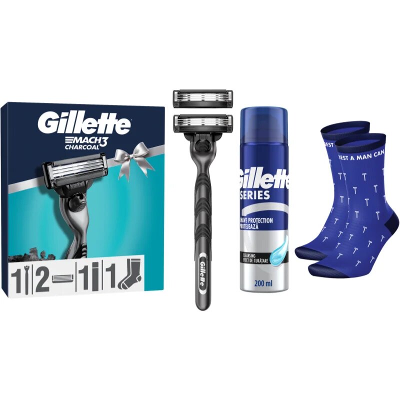 Gillette Mach3 Charcoal darilni set za moške