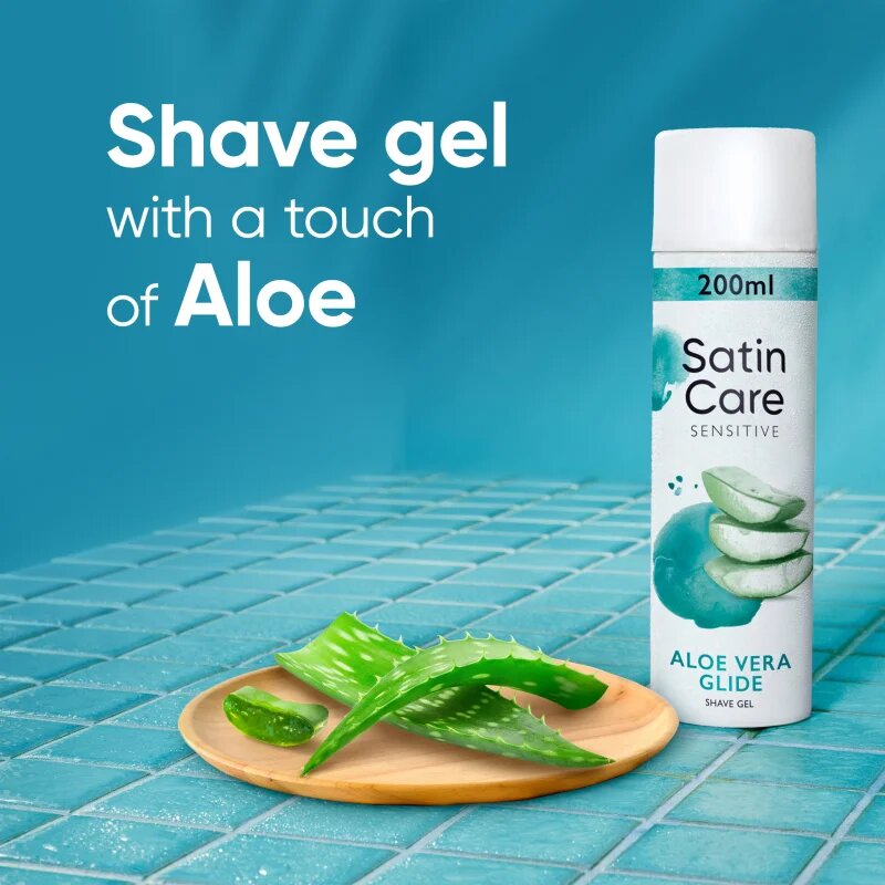 Gillette Satin Care gel za britje za ženske Aloe Vera 200 ml