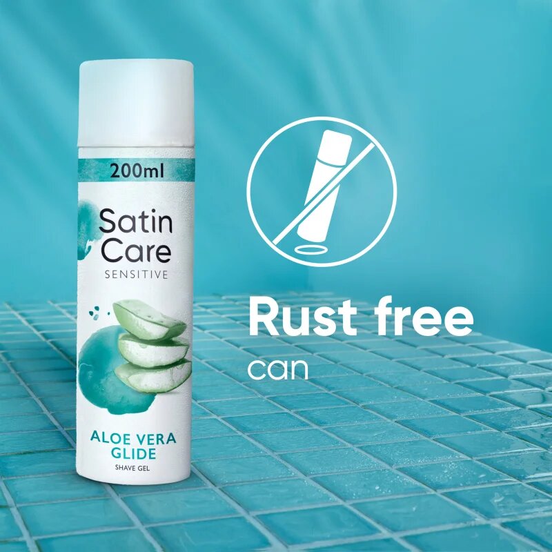 Gillette Satin Care gel za britje za ženske Aloe Vera 200 ml