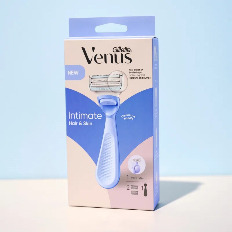 Gillette Venus Intimate ženski brivnik za urejanje bikini linije + nadomestne britvice 3 kos