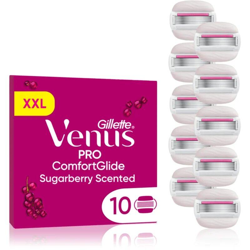 Gillette Venus PRO ComfortGlide Sugarberry nadomestne britvice 10 kos