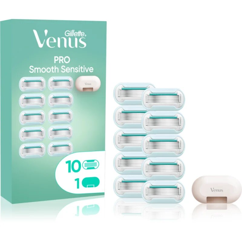 Gillette Venus PRO Smooth Sensitive nadomestne britvice + zaščitni pokrovček 10 kos