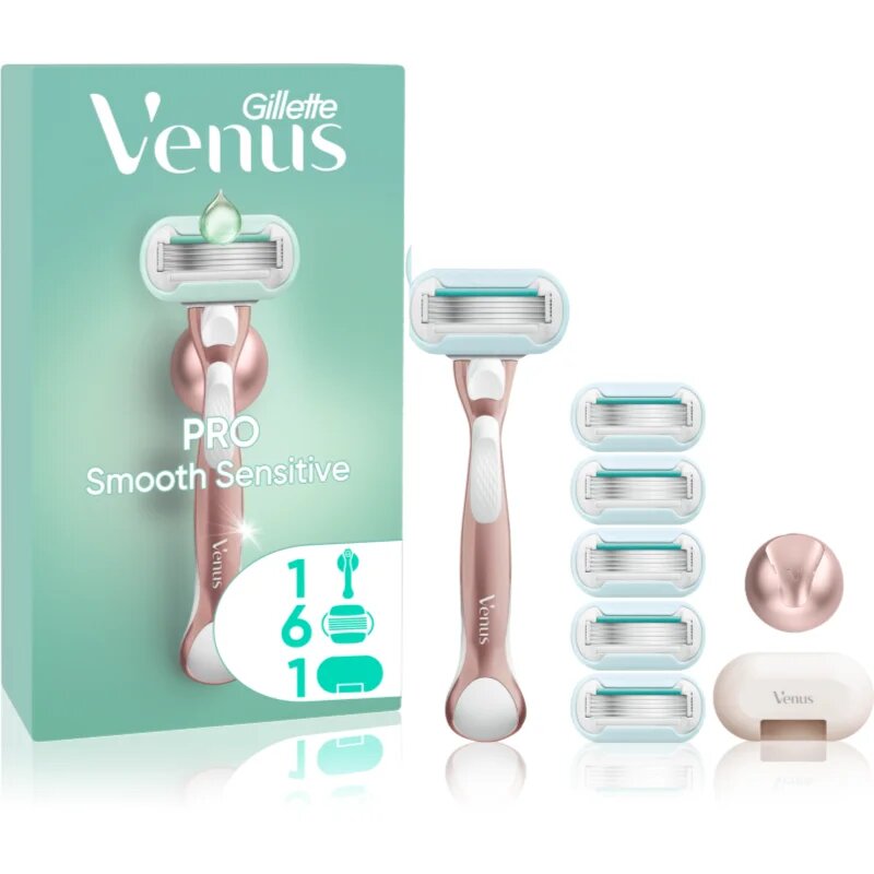 Gillette Venus PRO Smooth Sensitive set za britje za ženske 9 kos