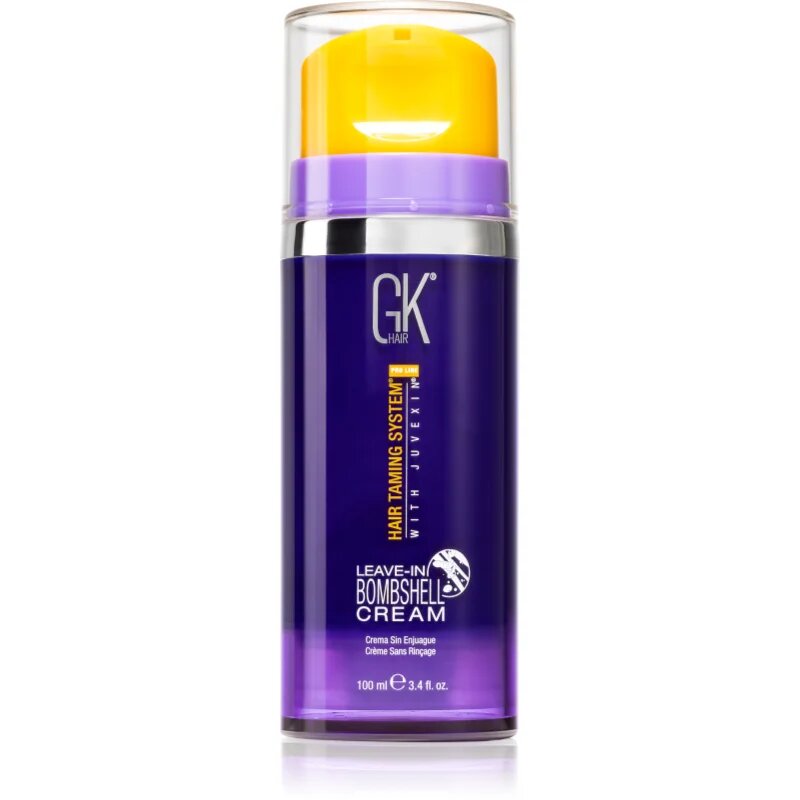 GK Hair Bombshell Leave-In Cream hranilni balzam brez spiranja za vse tipe blond las z dozirno črpalko 100 ml