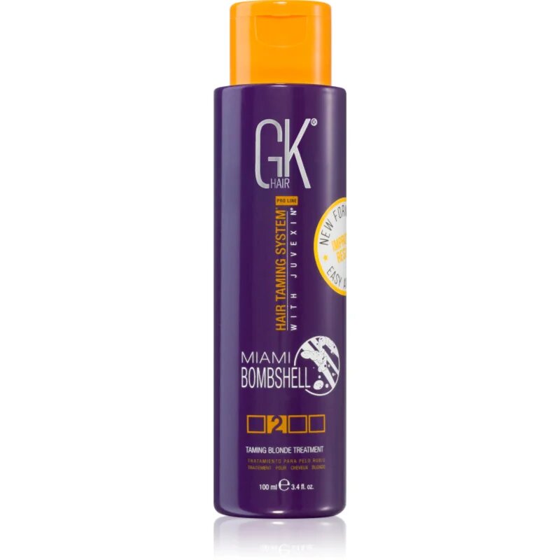 GK Hair Miami Bombshell Taming Blonde Treatment keratinska maska za blond lase in lase s prameni 100 ml