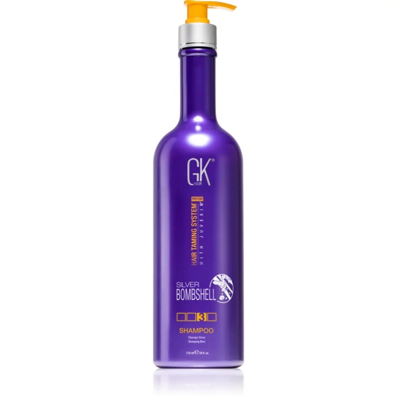 GK Hair Silver Bombshell šampon za blond lase za nevtralizacijo medeninastih podtonov 710 ml