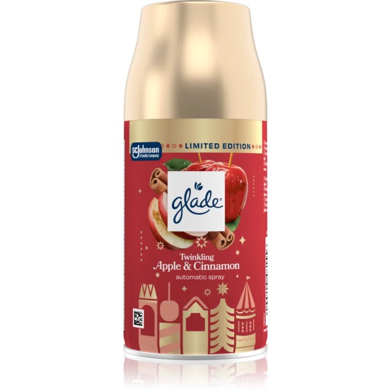 Glade Automatic Twinkling Apple & Cinnamon avtomatski osvežilec zraka nadomestno polnilo 269 ml