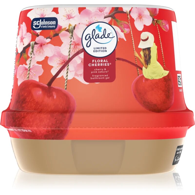 Glade Floral Cherries dišeči gel za v kopalnico 180 g