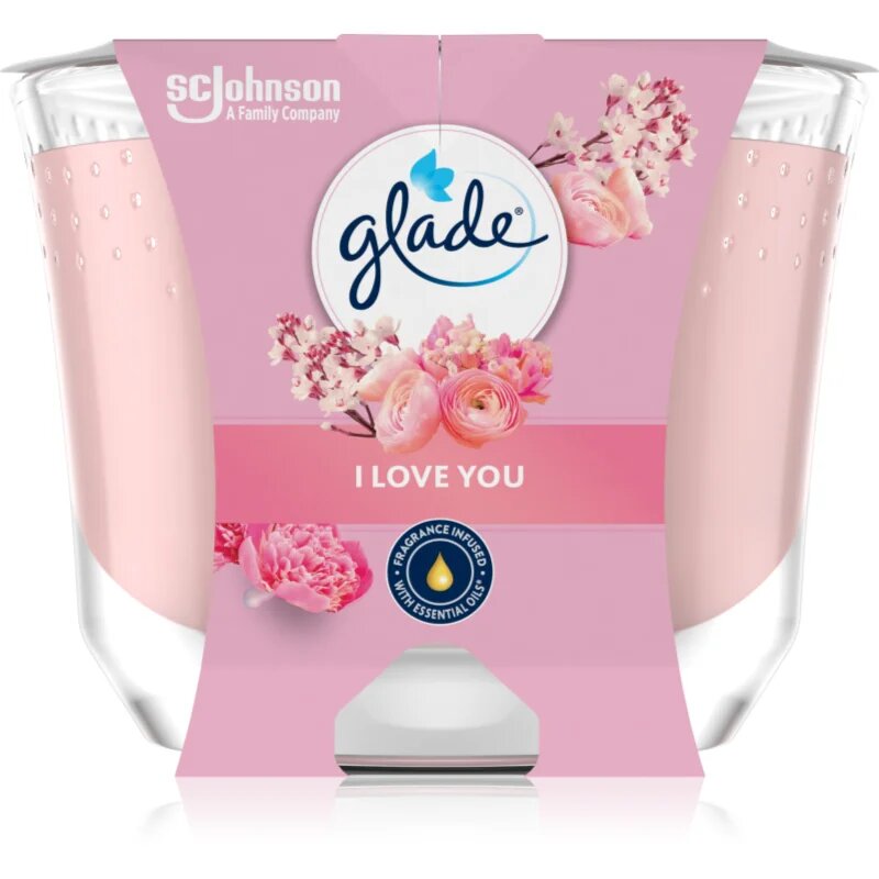 Glade I Love You dišeča sveča 204 g