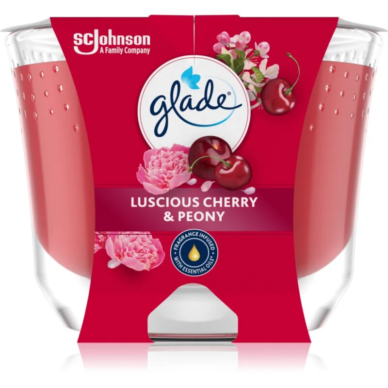 Glade Luscious Cherry & Peony dišeča sveča 204 g