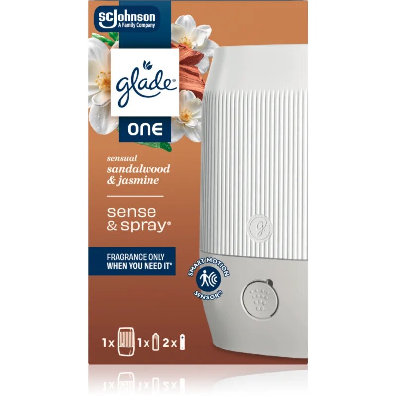 Glade ONE Sensual Sandalwood & Jasmine avtomatski osvežilec zraka s polnilom 10 ml