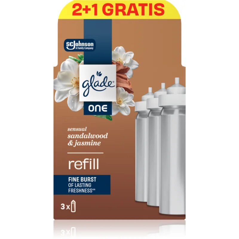 Glade ONE Sensual Sandalwood & Jasmine nadomestno polnilo za osvežilec zraka 3x10 ml