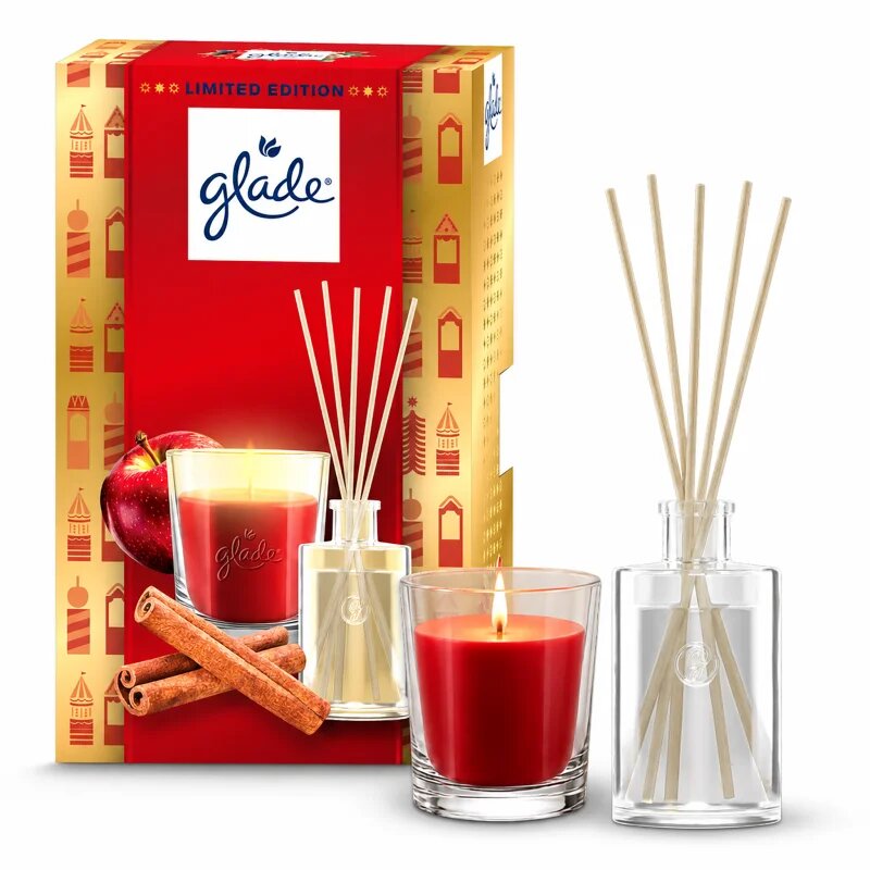 Glade ONE Twinkling Apple & Cinnamon božični darilni set