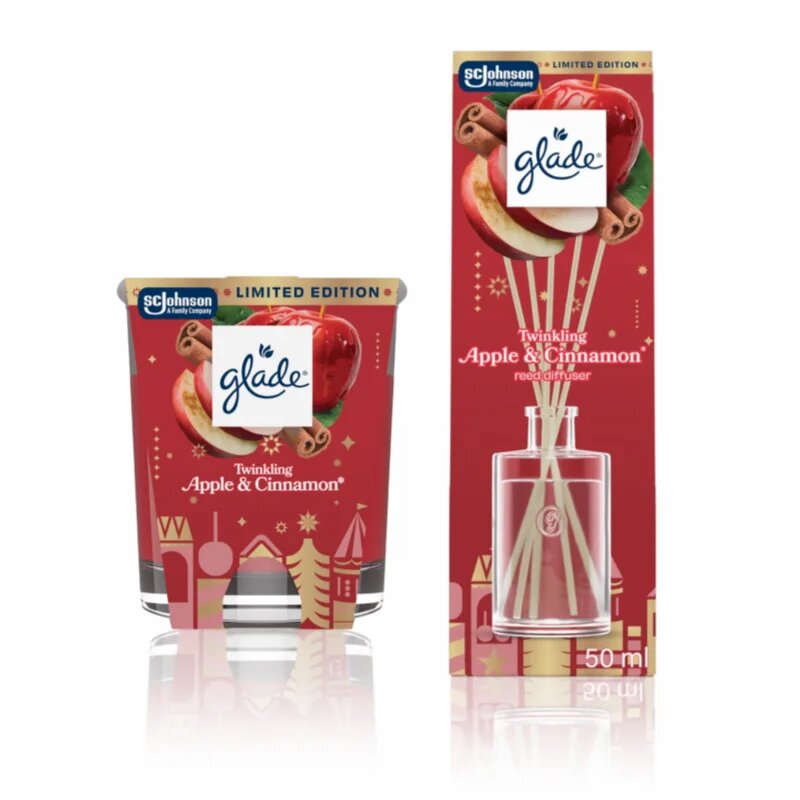Glade ONE Twinkling Apple & Cinnamon božični darilni set