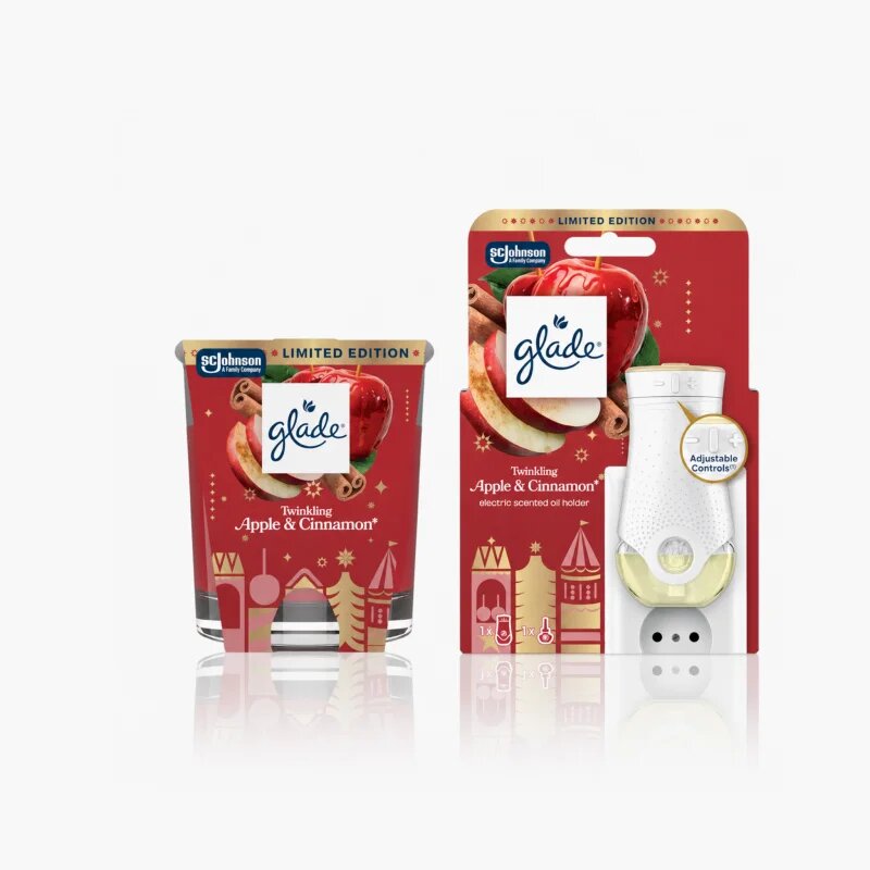 Glade ONE Twinkling Apple & Cinnamon božični darilni set