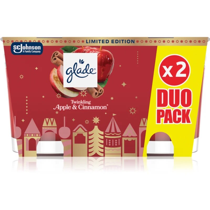 Glade Twinkling Apple & Cinnamon darilni set 2x112 g
