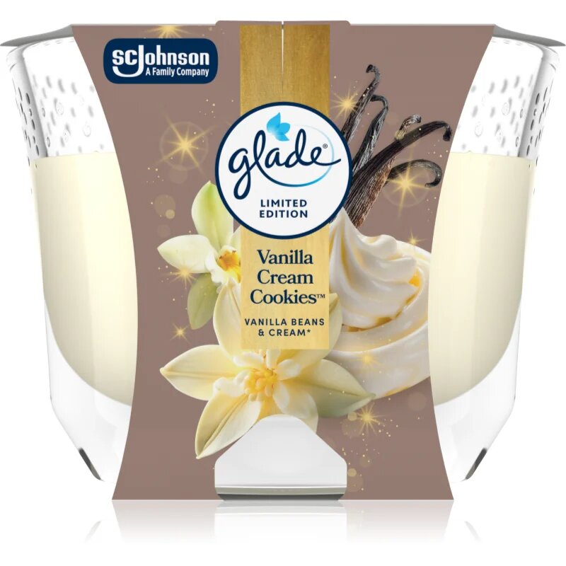 Glade Vanilla Cream Cookies dišeča sveča 204 g