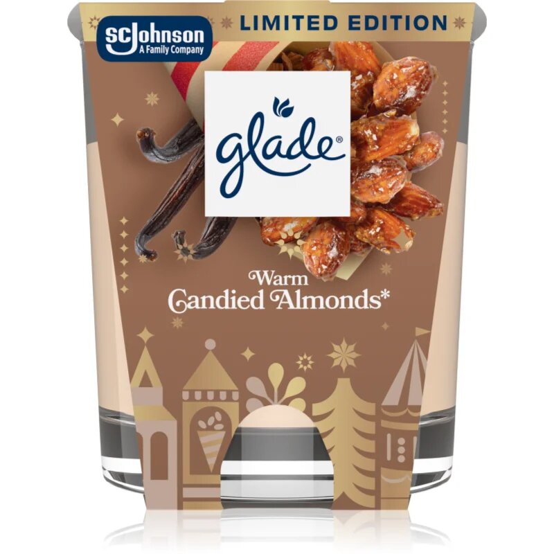 Glade Warm Candied Almonds dišeča sveča 112 g