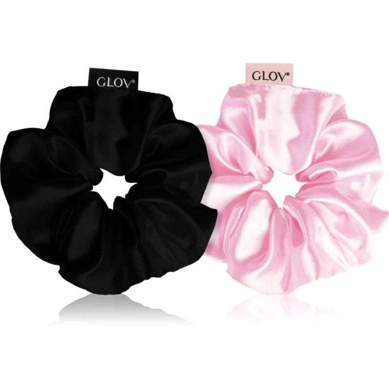 GLOV Scrunchies S elastike za lase Pink/Black 2 kos