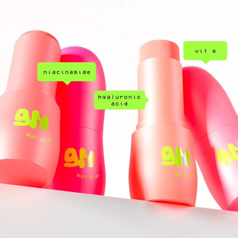 Glow Hub Buff Blush kremasto rdečilo v paličici odtenek Poppin 5 g