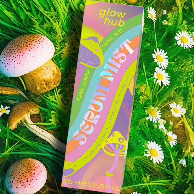 Glow Hub Super Shroom Serum Mist vlažilni serum za obraz v pršilu 100 ml