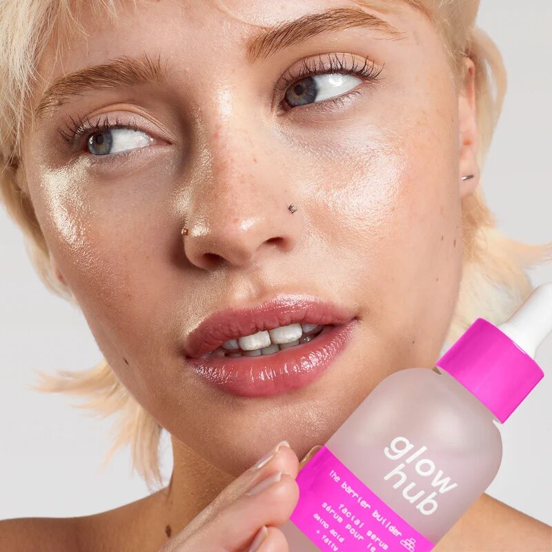 Glow Hub The Barrier Builder pomirjajoči serum za obraz za obnovo kožne pregrade 30 ml