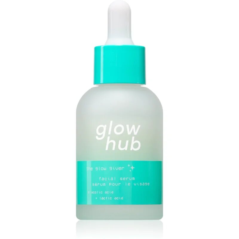 Glow Hub The Glow Giver posvetlitveni serum za obraz z glikolno kislino 30 ml