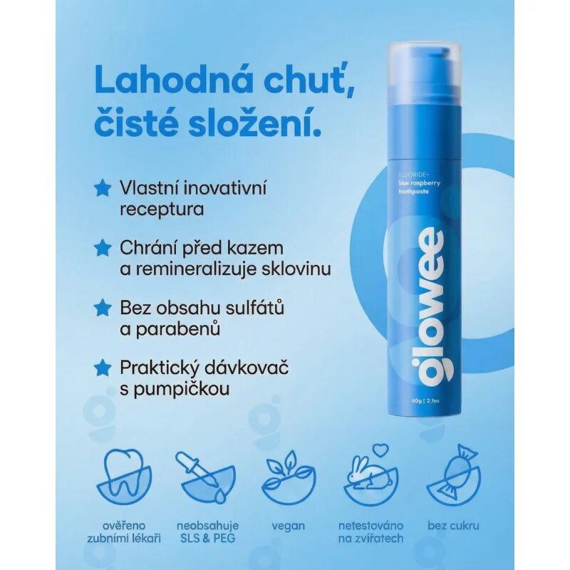 Glowee Blue Raspberry zobna pasta za beljenje zob Blue Raspberry 60 g