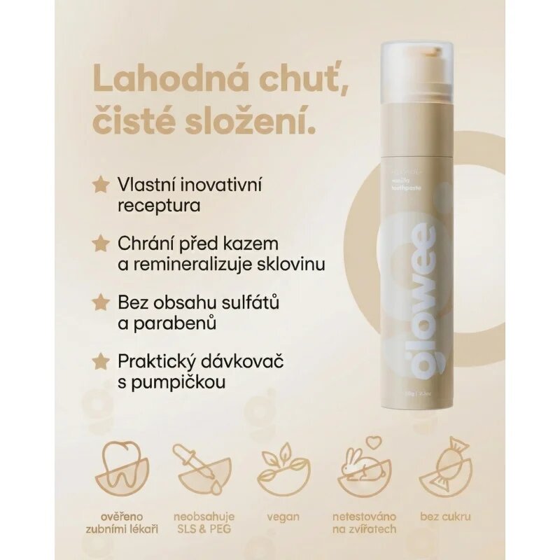 Glowee Vanilla zobna pasta za beljenje zob Vanilka 60 g