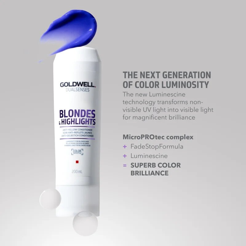 Goldwell Dualsenses Blondes & Highlights balzam za blond lase za nevtralizacijo rumenih odtenkov 200 ml